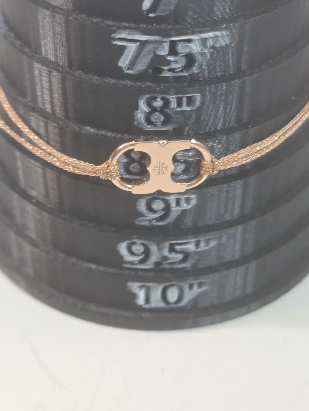 tory burch adjustable rose gold embrace ambition logo